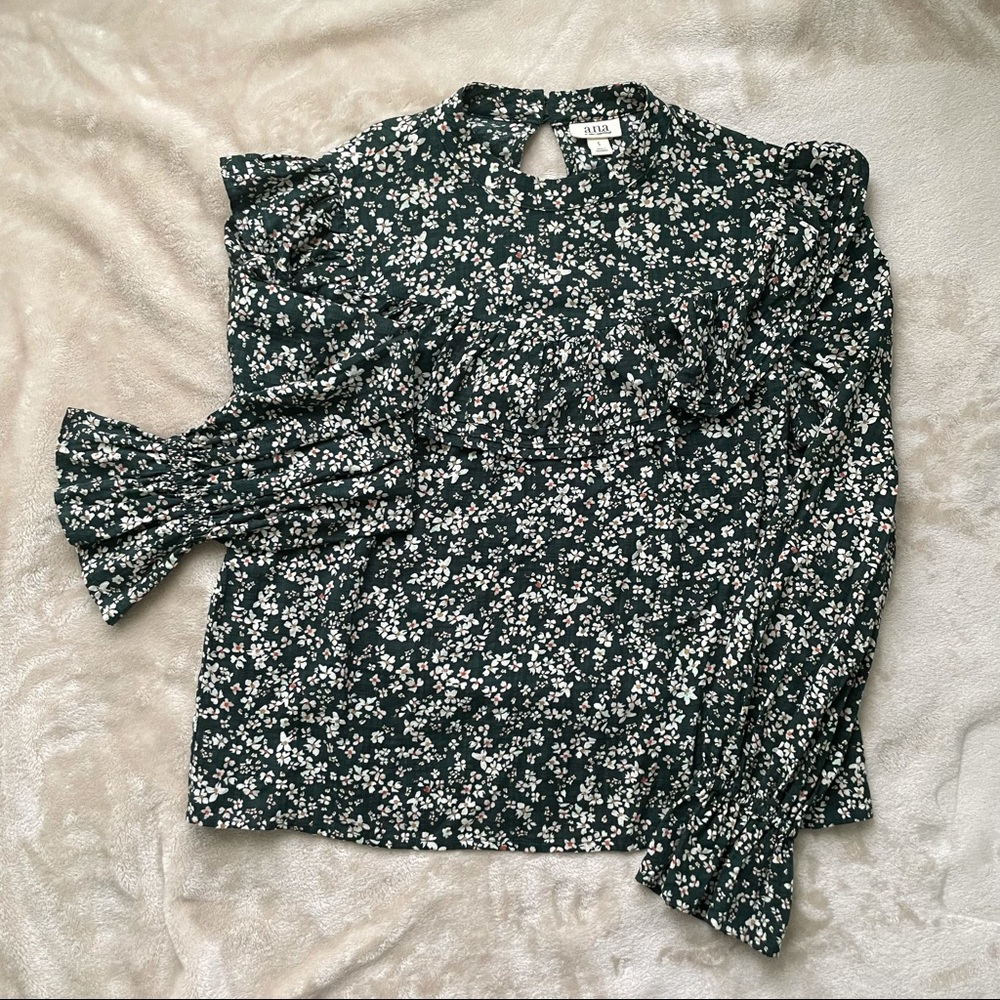 Floral blouse (long sleeve). Used approximately 3 times.